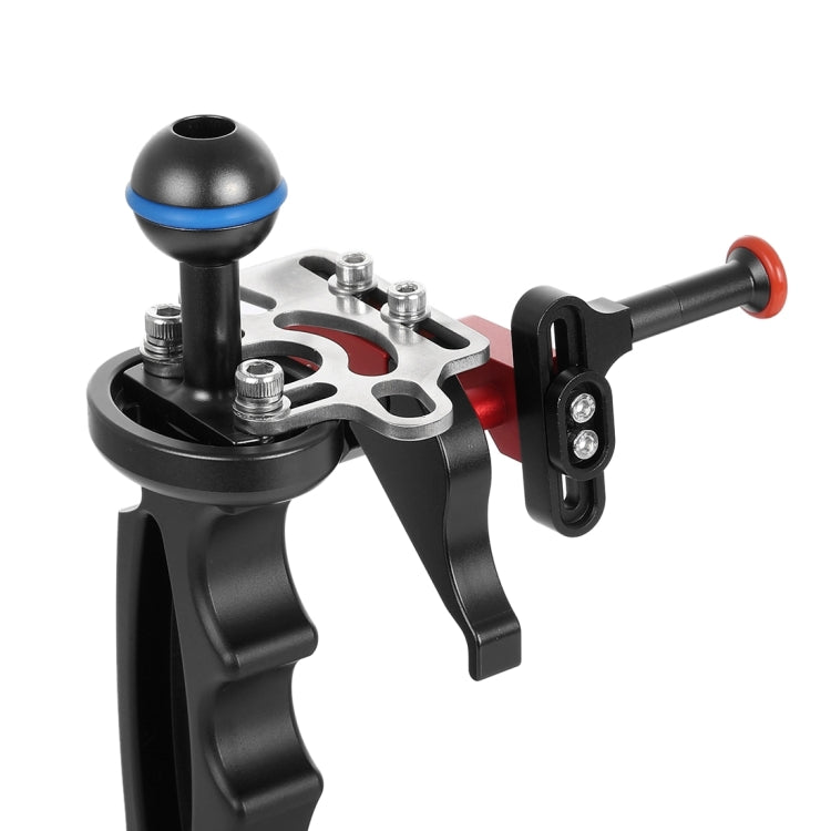 PULUZ Shutter Release Trigger Extension Adapter Lever Mount for Underwater Arm System(Black Red) - free shipping - PMC Jewellery - Order now!