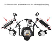 PULUZ 6.1 inch 15.5cm Length 80mm Diameter Dual Balls Carbon Fiber Floating Arm, Ball Diameter: 25mm, Buoyancy: 400g Phone