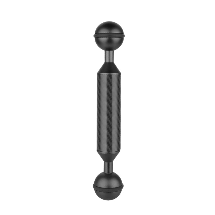 PULUZ 5 inch 13cm Length 20.8mm Diameter Dual Balls Carbon Fiber Floating Arm, Ball Diameter: 25mm(Black) - free shipping - PMC Jewellery - Order now!