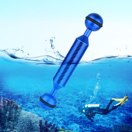 PULUZ 5 inch 13cm Length 20.8mm Diameter Dual Balls Carbon Fiber Floating Arm, Ball Diameter: 25mm(Blue) - free shipping - PMC Jewellery - Order now!