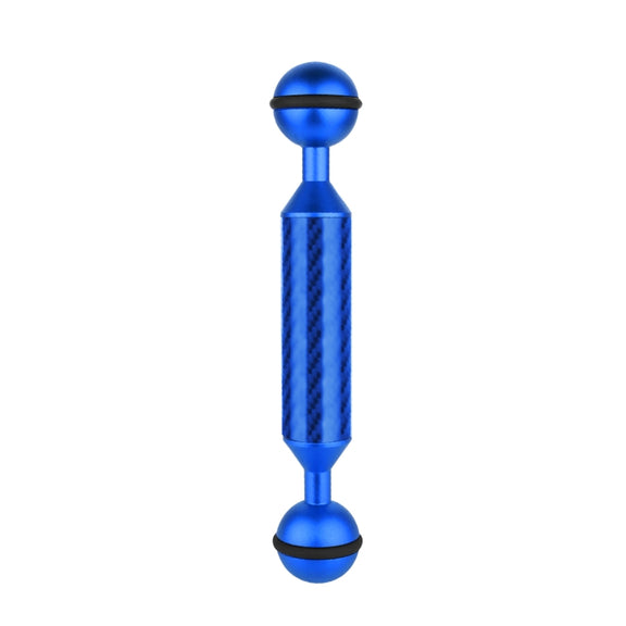 PULUZ 5 inch 13cm Length 20.8mm Diameter Dual Balls Carbon Fiber Floating Arm, Ball Diameter: 25mm(Blue)