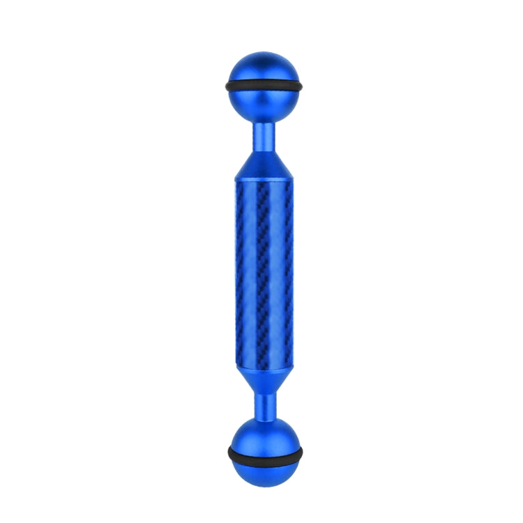 PULUZ 5 inch 13cm Length 20.8mm Diameter Dual Balls Carbon Fiber Floating Arm, Ball Diameter: 25mm(Blue)