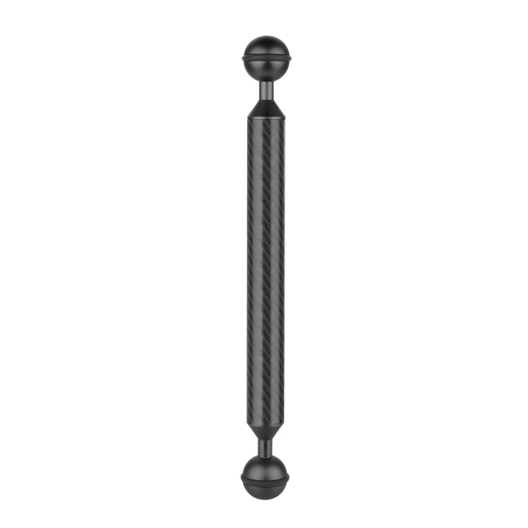 PULUZ  9 inch 23cm Length 20.8mm Diameter Dual Balls Carbon Fiber Floating Arm, Ball Diameter: 25mm(Black)