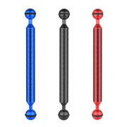 PULUZ  9 inch 23cm Length 20.8mm Diameter Dual Balls Carbon Fiber Floating Arm, Ball Diameter: 25mm(Black)