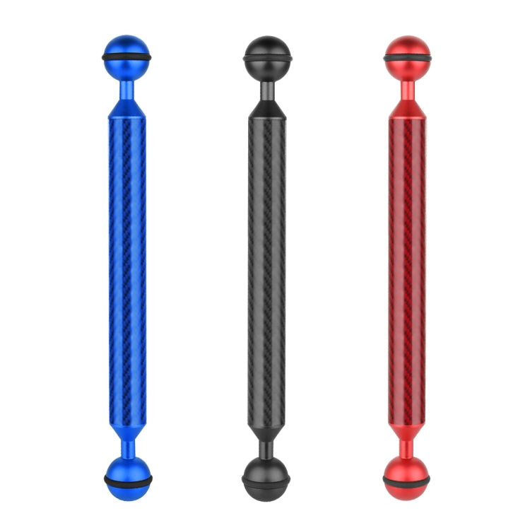 PULUZ  9 inch 23cm Length 20.8mm Diameter Dual Balls Carbon Fiber Floating Arm, Ball Diameter: 25mm(Black)