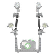 PULUZ  12 inch 30.4cm Length 20.8mm Diameter Dual Balls Carbon Fiber Floating Arm, Ball Diameter: 25mm(Black)