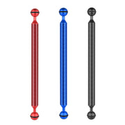 PULUZ  12 inch 30.4cm Length 20.8mm Diameter Dual Balls Carbon Fiber Floating Arm, Ball Diameter: 25mm(Black)