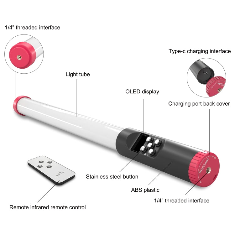 PULUZ RGB 114 LEDs Waterproof Photography Handheld Light Stick with Remote Control(Red) - free shipping - PMC Jewellery - Order now!