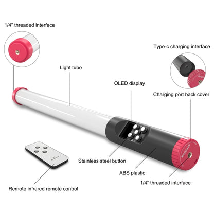 PULUZ RGB 114 LEDs Waterproof Photography Handheld Light Stick with Remote Control(Red) - free shipping - PMC Jewellery - Order now!