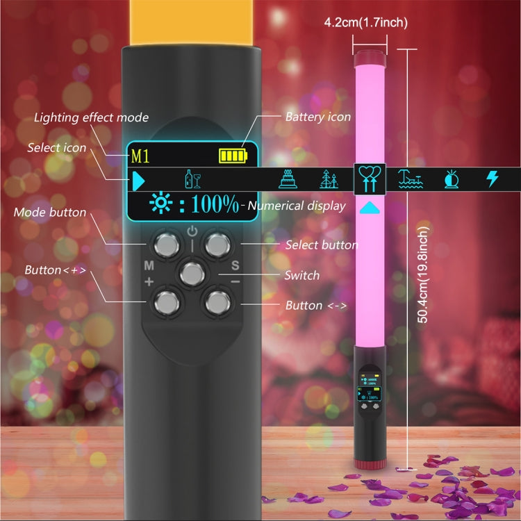 PULUZ RGB 114 LEDs Waterproof Photography Handheld Light Stick with Remote Control(Red) - free shipping - PMC Jewellery - Order now!