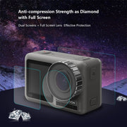 PULUZ Lens + Front and Back LCD Display 9H 2.5D Tempered Glass Film for DJI Osmo Action