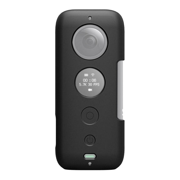 PULUZ Silicone Protective Case with Lens Cover for Insta360 ONE X(Black)