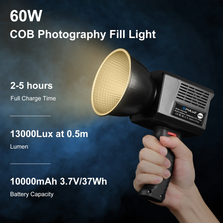 PULUZ 60W Studio Video Light 2500K-6500K Dual Color Temperature Professional Photography Fill Light (Black) - free shipping - PMC Jewellery - Order now!
