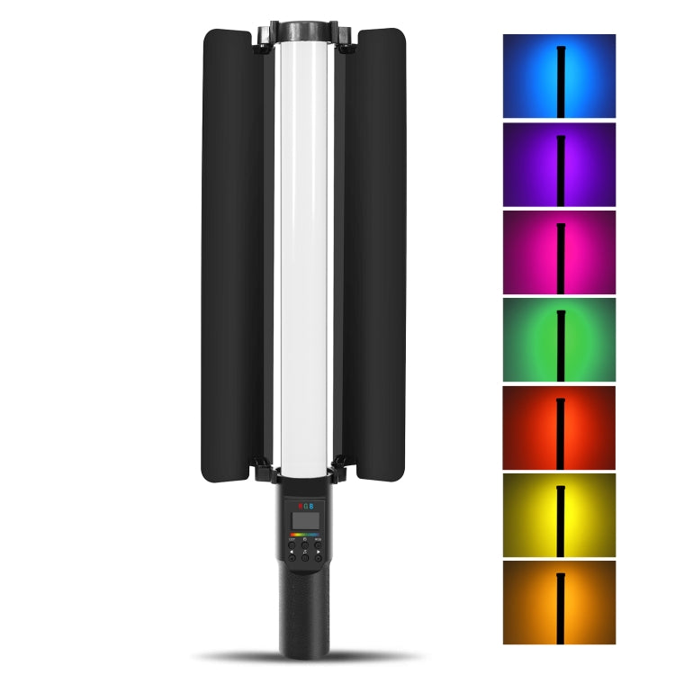 PULUZ 190 LEDs Photo Handheld Stick Light Full Color RGB Fill Light with Barndoor - free shipping - PMC Jewellery - Order now!