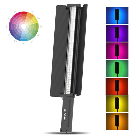 PULUZ 72 LEDs Photo Handheld Stick Light Full Color RGB Fill Light with Barndoor - free shipping - PMC Jewellery - Order now!
