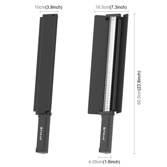 PULUZ 72 LEDs Photo Handheld Stick Light Full Color RGB Fill Light with Barndoor
