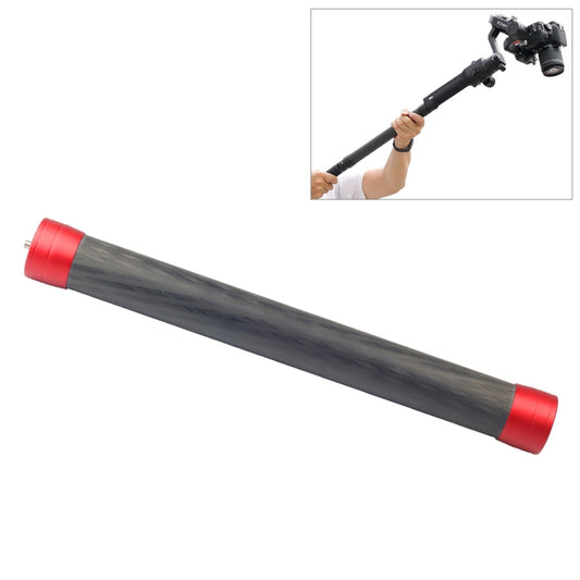 PULUZ Carbon Fiber Extension Monopod Pole Rod Extendable Stick for DJI / MOZA / Feiyu V2 / Zhiyun G5 / SPG Gimbal, Length: 35cm(Red) - free shipping - PMC Jewellery - Order now!