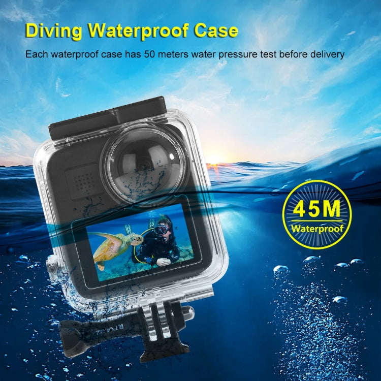 PULUZ 45m Underwater Water-resistant Housing Diving Case for GoPro MAX, with Buckle Basic Mount & Screw