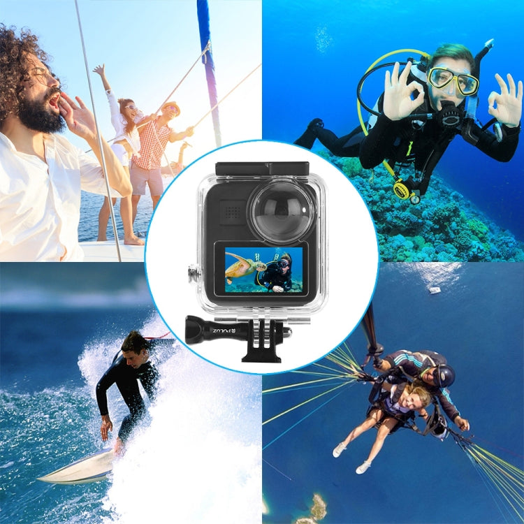 PULUZ 45m Underwater Water-resistant Housing Diving Case for GoPro MAX, with Buckle Basic Mount & Screw