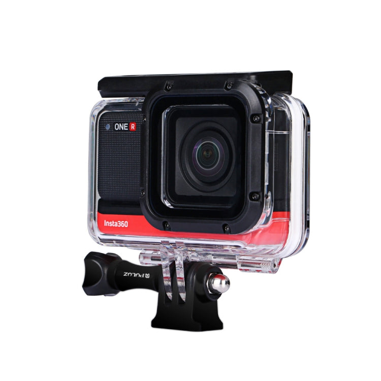PULUZ 60m Underwater Depth Diving Case Water-resistant Camera Housing for Insta360 ONE R 4K Wide-angle Edition(Transparent)