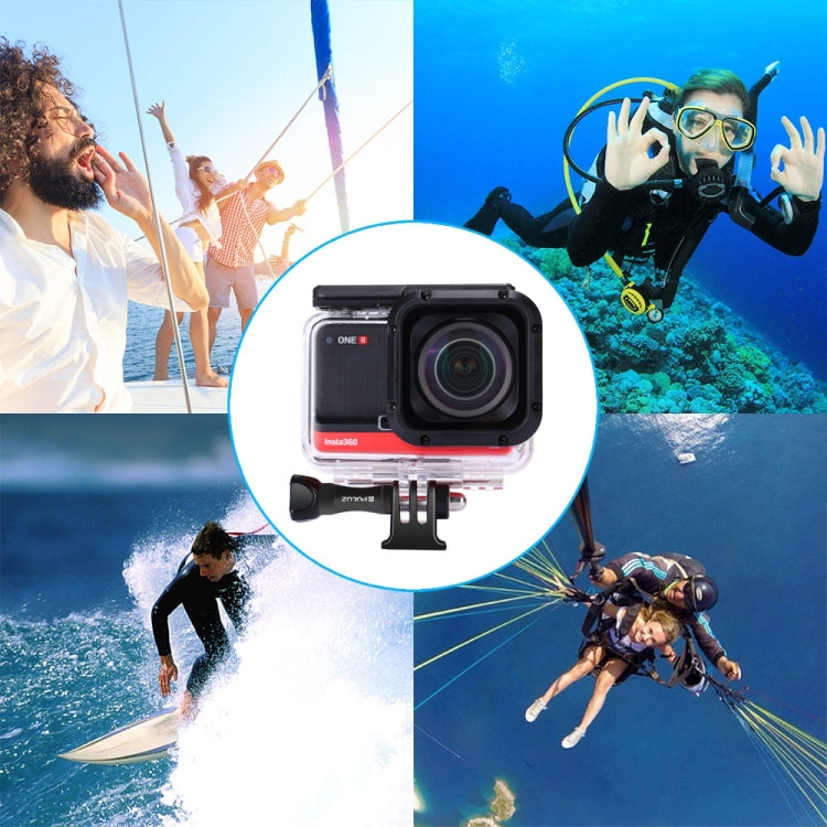 PULUZ 60m Underwater Depth Diving Case Water-resistant Camera Housing for Insta360 ONE R 4K Wide-angle Edition(Transparent)