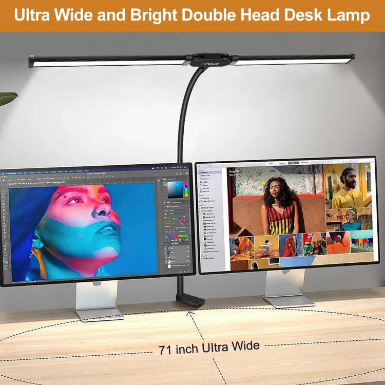 PULUZ Gooseneck Tube LED Fill Light Double Head Clip Desk Lamp (Black) - free shipping - PMC Jewellery - Order now!