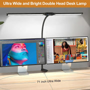 PULUZ Gooseneck Tube LED Fill Light Double Head Clip Desk Lamp (Black)