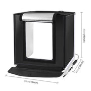 PULUZ 40cm Folding Portable White Light Dimmable Photo Lighting Studio Shooting Tent Box Kit with 6 Colors (Black, Orange, White, Red, Green, Blue) Backdrops(US Plug)