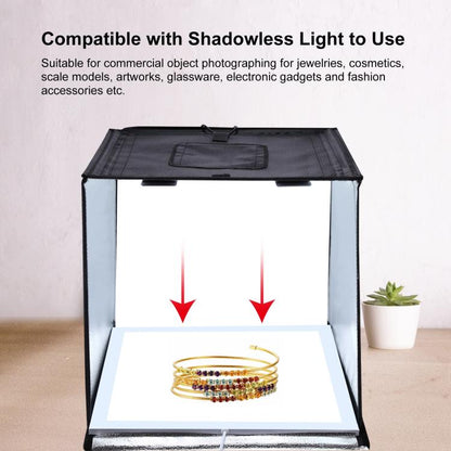 PULUZ Photo Studio Light Box Portable 60 x 60 x 60 cm Light Tent LED 5500K White Light Dimmable Mini 36W Photography Studio Tent Kit with 6 Removable Backdrops (Black Orange White Green Blue Red)(UK Plug) - free shipping - PMC Jewellery - Order now!