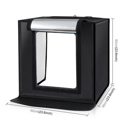 PULUZ Photo Studio Light Box Portable 60 x 60 x 60 cm Light Tent LED 5500K White Light Dimmable Mini 36W Photography Studio Tent Kit with 6 Removable Backdrops (Black Orange White Green Blue Red)(UK Plug) - free shipping - PMC Jewellery - Order now!
