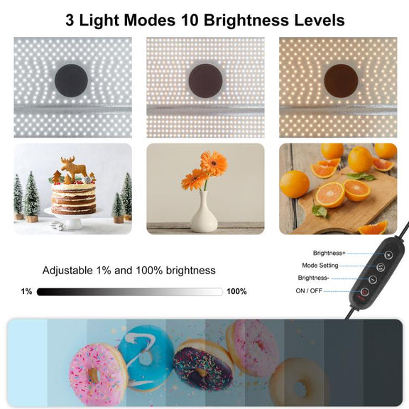 PULUZ Photo Studio Light Box Portable 60 x 40cm Cuboid Photography Studio Tent Kit with 4 Color Backdrops (EU Plug)