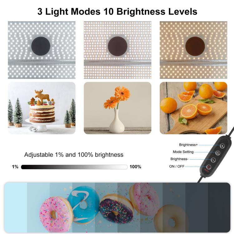 PULUZ Photo Studio Light Box Portable 60 x 40cm Cuboid Photography Studio Tent Kit with 4 Color Backdrops (EU Plug)