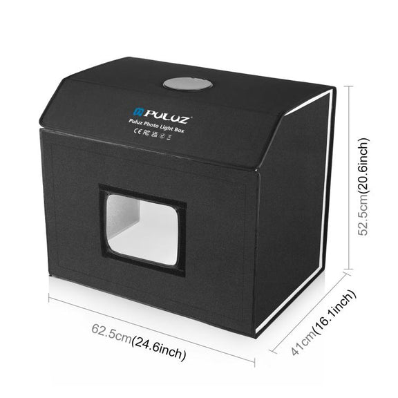PULUZ Photo Studio Light Box Portable 60 x 40cm Cuboid Photography Studio Tent Kit with 4 Color Backdrops (US Plug)