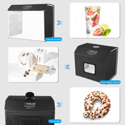 PULUZ Photo Studio Light Box Portable 60 x 40cm Cuboid Photography Studio Tent Kit with 4 Color Backdrops (US Plug)