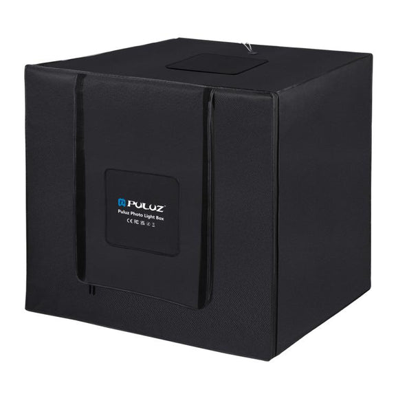 PULUZ 80cm Folding Portable 72W White Light Photo Lighting Studio Shooting Tent Box Kit with 3 Colors Black / White / Orange Backdrops(UK Plug)