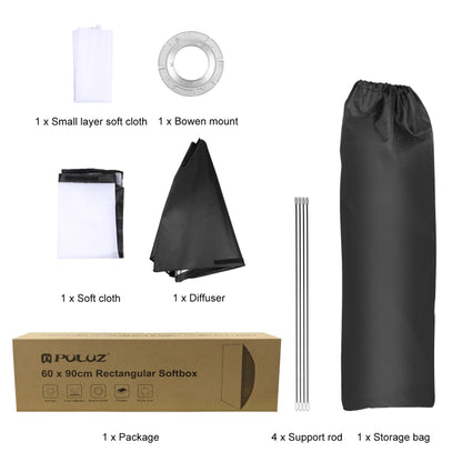 PULUZ Rectangle Speedlite Softbox Bowens Mount Diffuser - free shipping - PMC Jewellery - Order now!