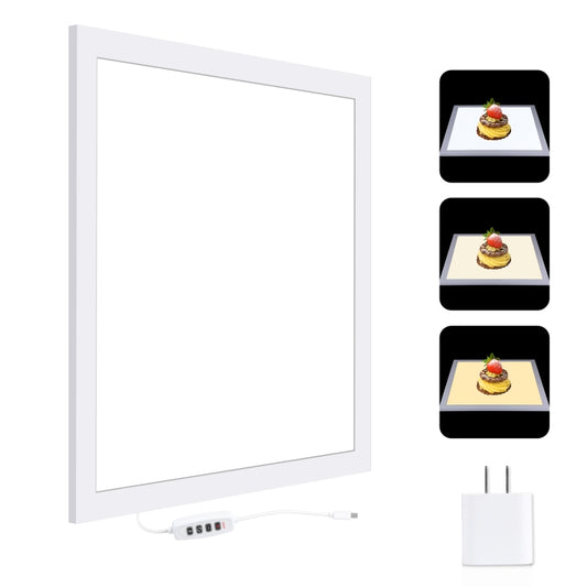 PULUZ 1000LM LED Acrylic No Polar Dimming Shadowless Light Pad with Switch for 40cm Photo Studio Box(US Plug) - free shipping - PMC Jewellery - Order now!