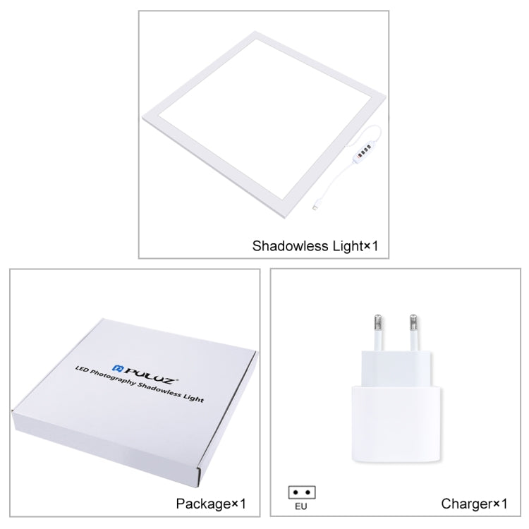 PULUZ 1000LM LED Acrylic No Polar Dimming Shadowless Light Pad with Switch for 40cm Photo Studio Box(EU Plug) - free shipping - PMC TechLife - Order now!