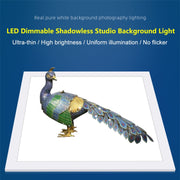 PULUZ 1000LM LED Acrylic No Polar Dimming Shadowless Light Pad with Switch for 40cm Photo Studio Box(UK Plug)