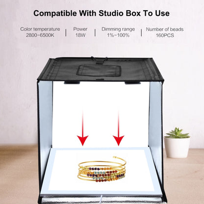 PULUZ 1000LM LED Acrylic No Polar Dimming Shadowless Light Pad with Switch for 40cm Photo Studio Box(US Plug) - free shipping - PMC Jewellery - Order now!