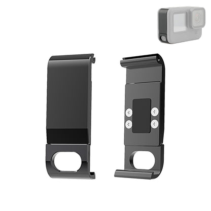 PULUZ Metal Battery Side Interface Cover for GoPro HERO13 Black /12 Black /11 Black /10 Black /9 Black(Black) - free shipping - PMC Jewellery - Order now!