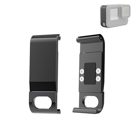PULUZ Metal Battery Side Interface Cover for GoPro HERO13 Black /12 Black /11 Black /10 Black /9 Black(Black) - free shipping - PMC Jewellery - Order now!