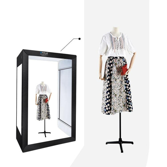 PULUZ 2m 240W 5500K Photo Light Studio Box Kit for Clothes / Adult Model Portrait(AU Plug)