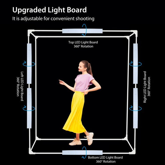 PULUZ 2m 240W 5500K Photo Light Studio Box Kit for Clothes / Adult Model Portrait(AU Plug)