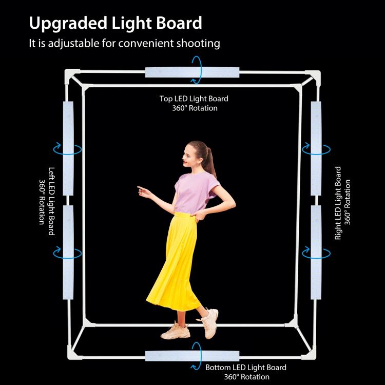 PULUZ 2m 240W 5500K Photo Light Studio Box Kit for Clothes / Adult Model Portrait(AU Plug)