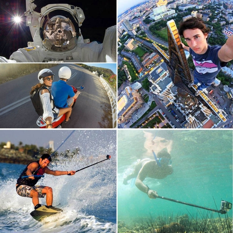 PULUZ Extendable Handheld Selfie Monopod for GoPro, Insta360, DJI and Other Action Cameras, Length: 22.5-80cm - Extendable Pole by PULUZ | Online Shopping South Africa | PMC Jewellery | Buy Now Pay Later Mobicred