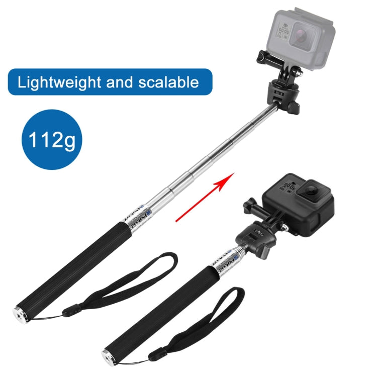 PULUZ Extendable Handheld Selfie Monopod for GoPro, Insta360, DJI and Other Action Cameras, Length: 22.5-80cm - Extendable Pole by PULUZ | Online Shopping South Africa | PMC Jewellery | Buy Now Pay Later Mobicred
