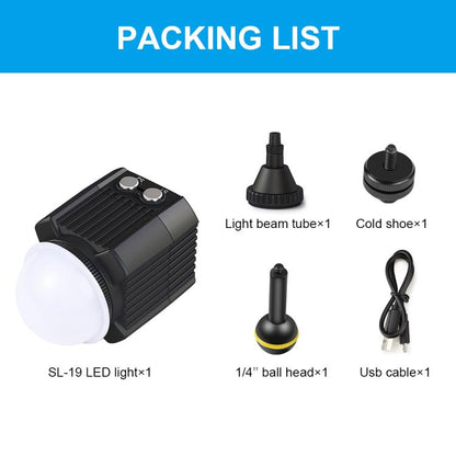 PULUZ 60m Underwater LED Photography Fill Light 7.4V/1100mAh Diving Light for GoPro, Insta360, DJI and Other Action Cameras(Black) - free shipping - PMC Jewellery - Order now!