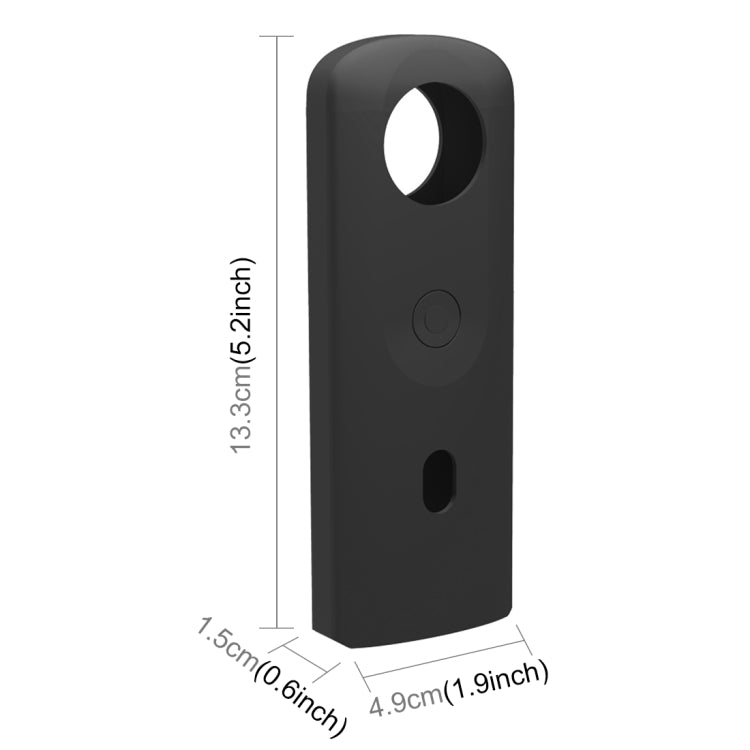 PULUZ Silicone Protective Case with Lens Cover for Ricoh Theta SC2 360 Panoramic Camera(Black) - Silicone Cases by PULUZ | Online Shopping South Africa | PMC TechLife | Buy Now Pay Later Mobicred