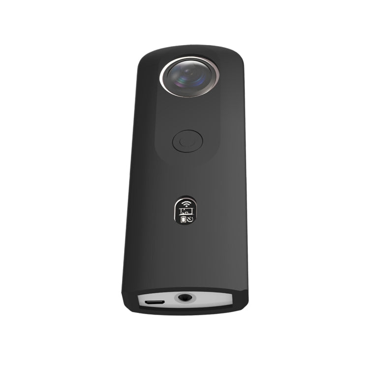 PULUZ Silicone Protective Case with Lens Cover for Ricoh Theta SC2 360 Panoramic Camera(Black) - Silicone Cases by PULUZ | Online Shopping South Africa | PMC TechLife | Buy Now Pay Later Mobicred